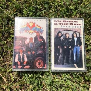 McBride & The Ride Tapes “Burnin Up The Road” “Sacred ground” Cassettes Lot Of 2